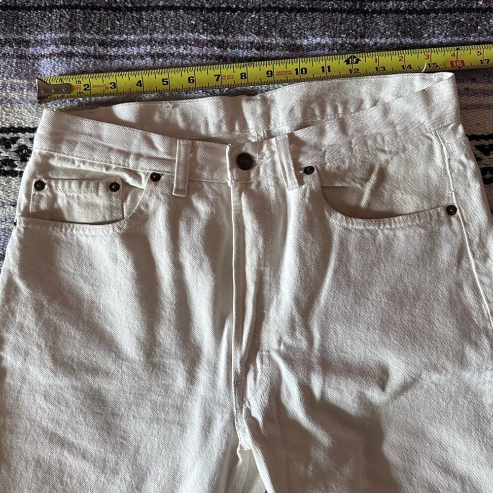 vintage • levi's 501 button fly painter pants denim white jeans canvas set of 2 - Picture 4 of 15